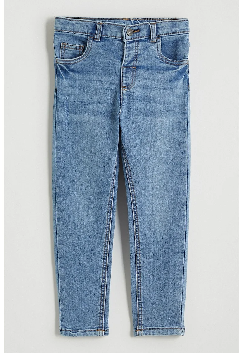 Blugi slim fit cu talie medie, Albastru