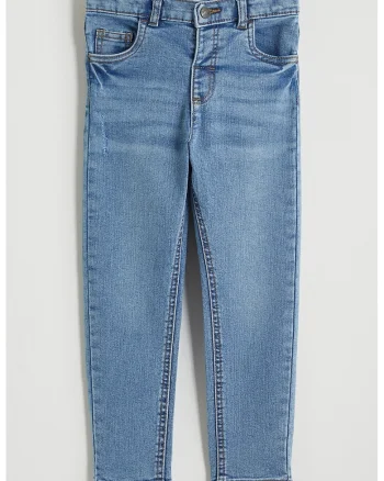 Blugi slim fit cu talie medie, Albastru