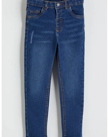 Blugi slim fit cu talie medie, Bleumarin