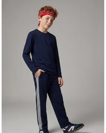 Pantaloni de trening cu talie elastica, Bleumarin