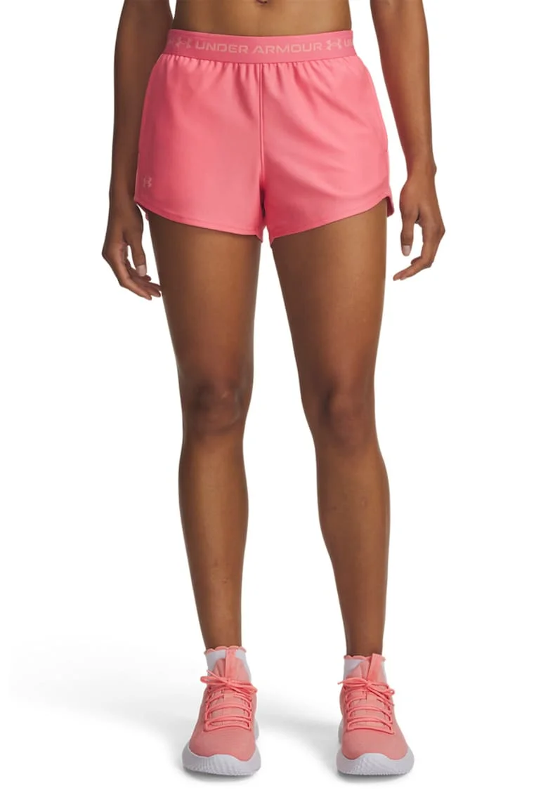 Pantaloni scurti pentru fitness Tech™ Play Up, Roz piersica