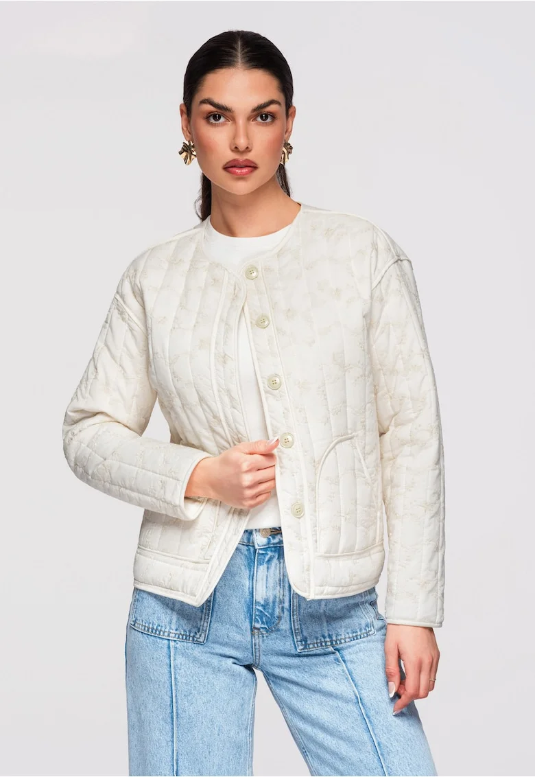 Jacheta de tranzitie  OW-JALP-0125, Ecru