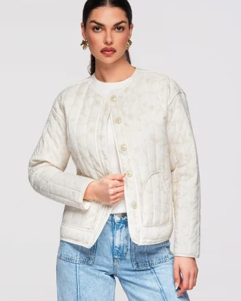 Jacheta de tranzitie  OW-JALP-0125, Ecru