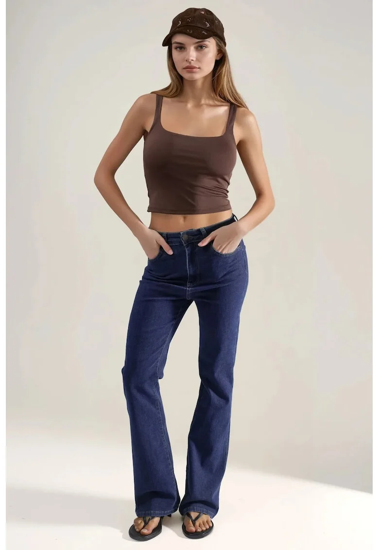 Top scurt mulat,  versatil, maro, textil