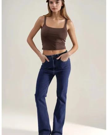 Top scurt mulat,  versatil, maro, textil
