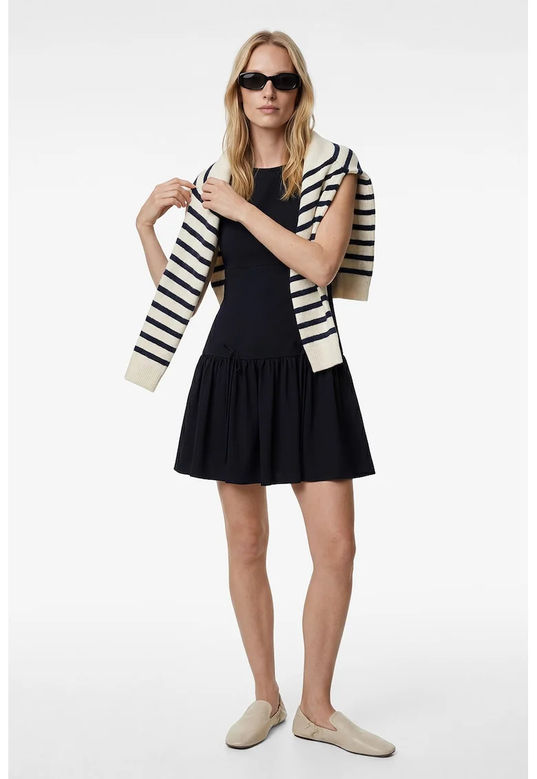 Rochie scurta cu croiala evazata, Albastru ultramarin