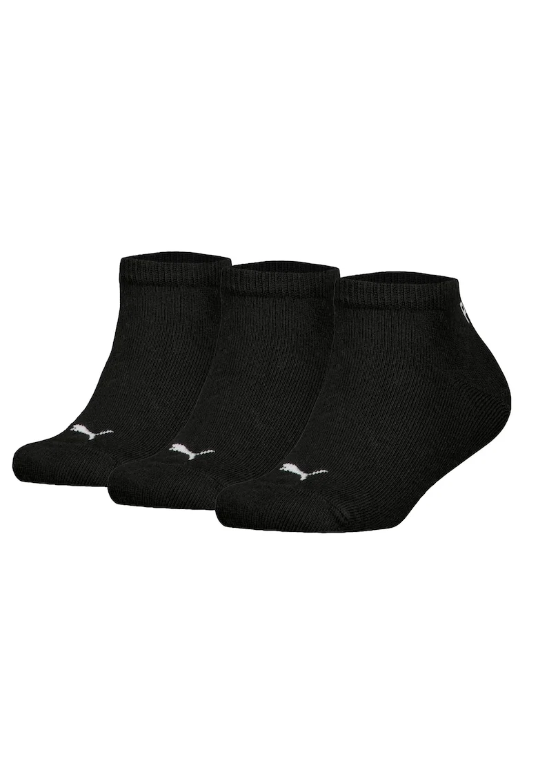 Set de sosete cu imprimeu logo - 3 perechi, Negru