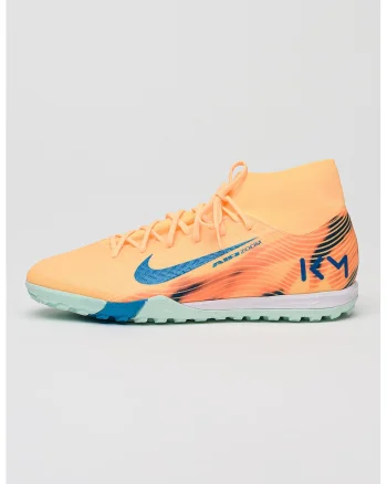 Pantofi Mercurial Superfly 10 Academy 'Kylian Mbappé' pentru fotbal, Portocaliu pal/Albastru