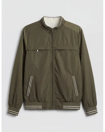 Jacheta bomber cu model reversibil, Kaki inchis