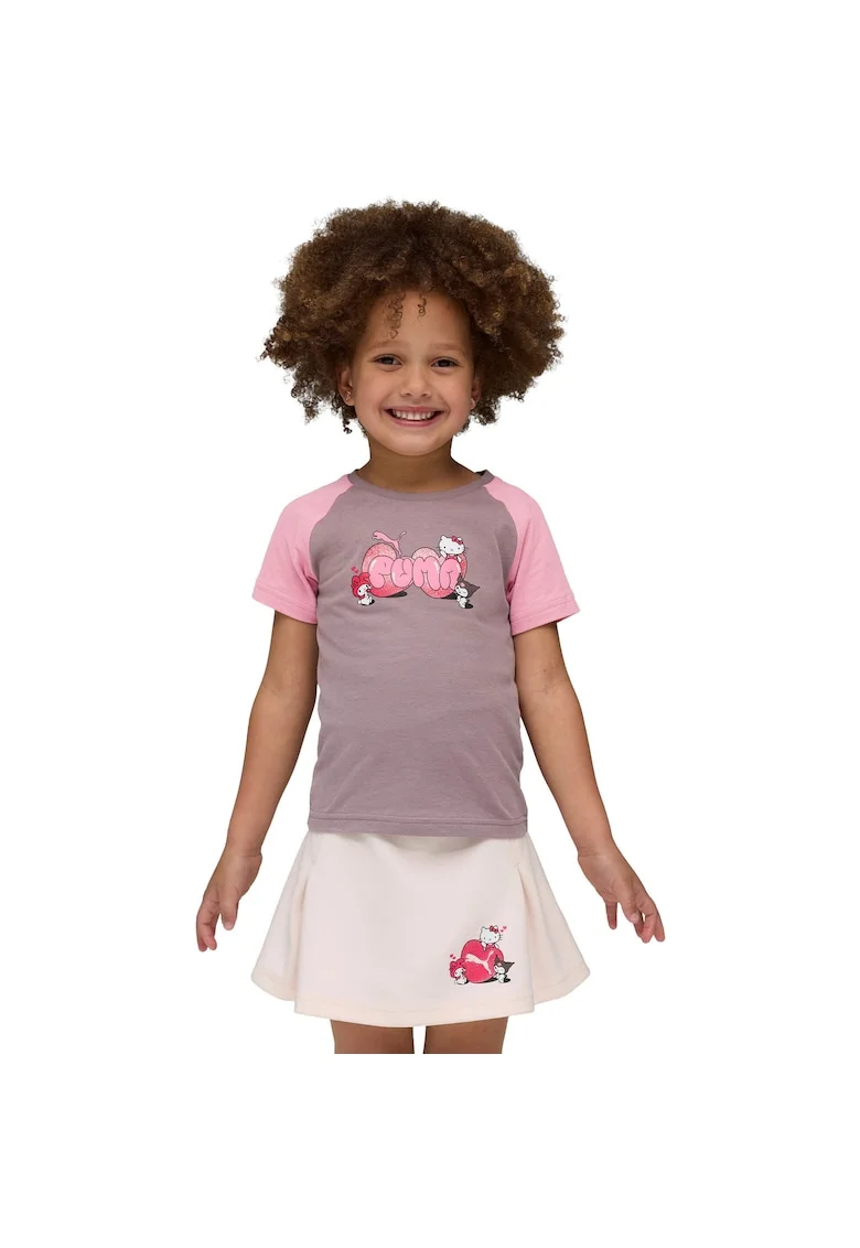 Tricou copii  X Hello Kitty Friends Slim Tee Pl, Gri