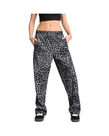 Pantaloni femei  T7 Leo Luxe Aop Straight Pants, Gri