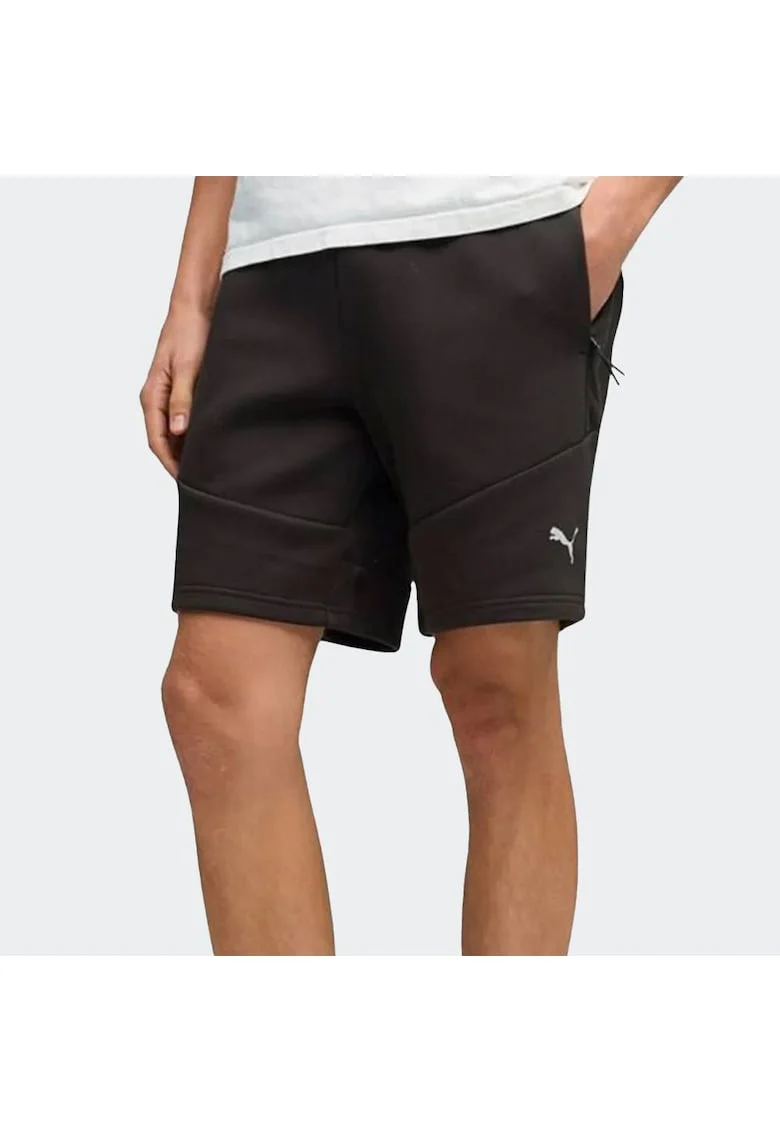 Pantaloni sport barbati,  EVOSTRIPE, bumbac si poliester, maro inchis