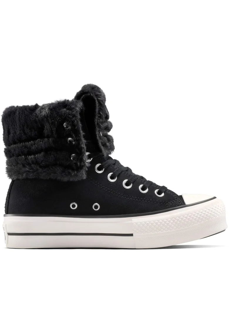 Pantofi sport unisex  Chuck Taylor All Star Fold-Over Lift Platform, Negru