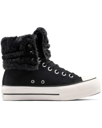 Pantofi sport unisex  Chuck Taylor All Star Fold-Over Lift Platform, Negru