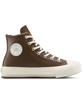 Pantofi sport unisex  Chuck Taylor All Star Lift Leather Platform, Maro