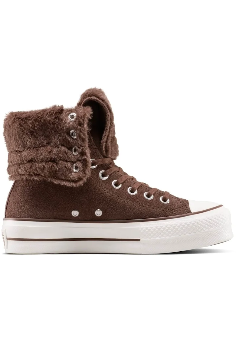 Pantofi sport unisex  Chuck Taylor All Star Fold-Over Lift Platform, Maro