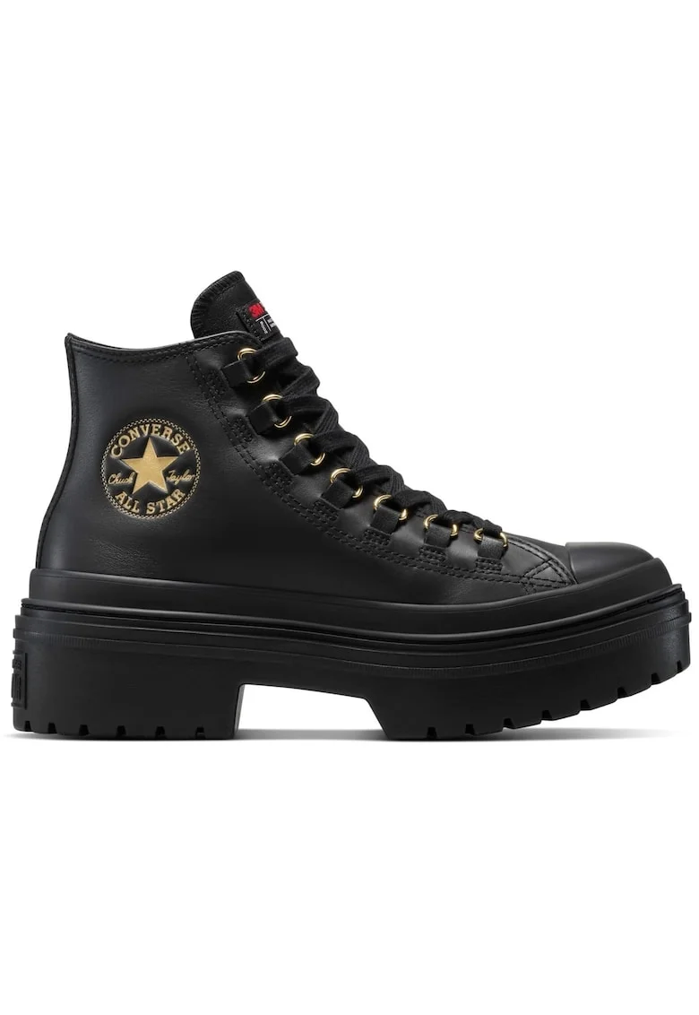 Pantofi sport unisex  Chuck Taylor All Star Lugged Heel Platform Waterproof Leather, Negru