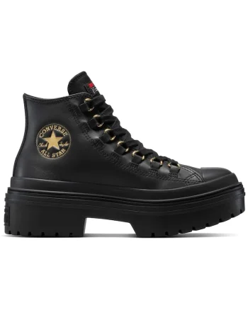 Pantofi sport unisex  Chuck Taylor All Star Lugged Heel Platform Waterproof Leather, Negru