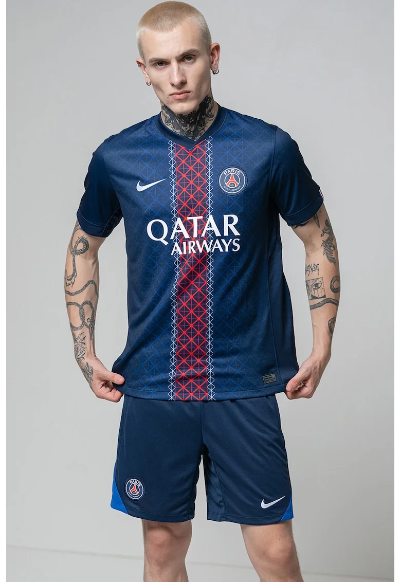 Tricou cu Dri FIt pentru fotbal Paris Saint-Germain, Bleumarin