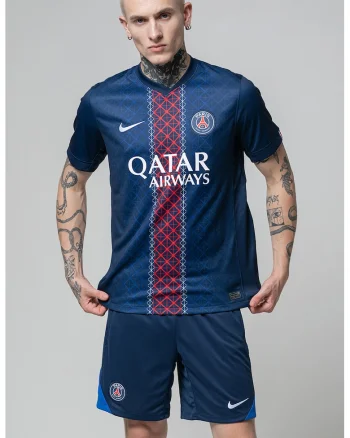 Tricou cu Dri FIt pentru fotbal Paris Saint-Germain, Bleumarin