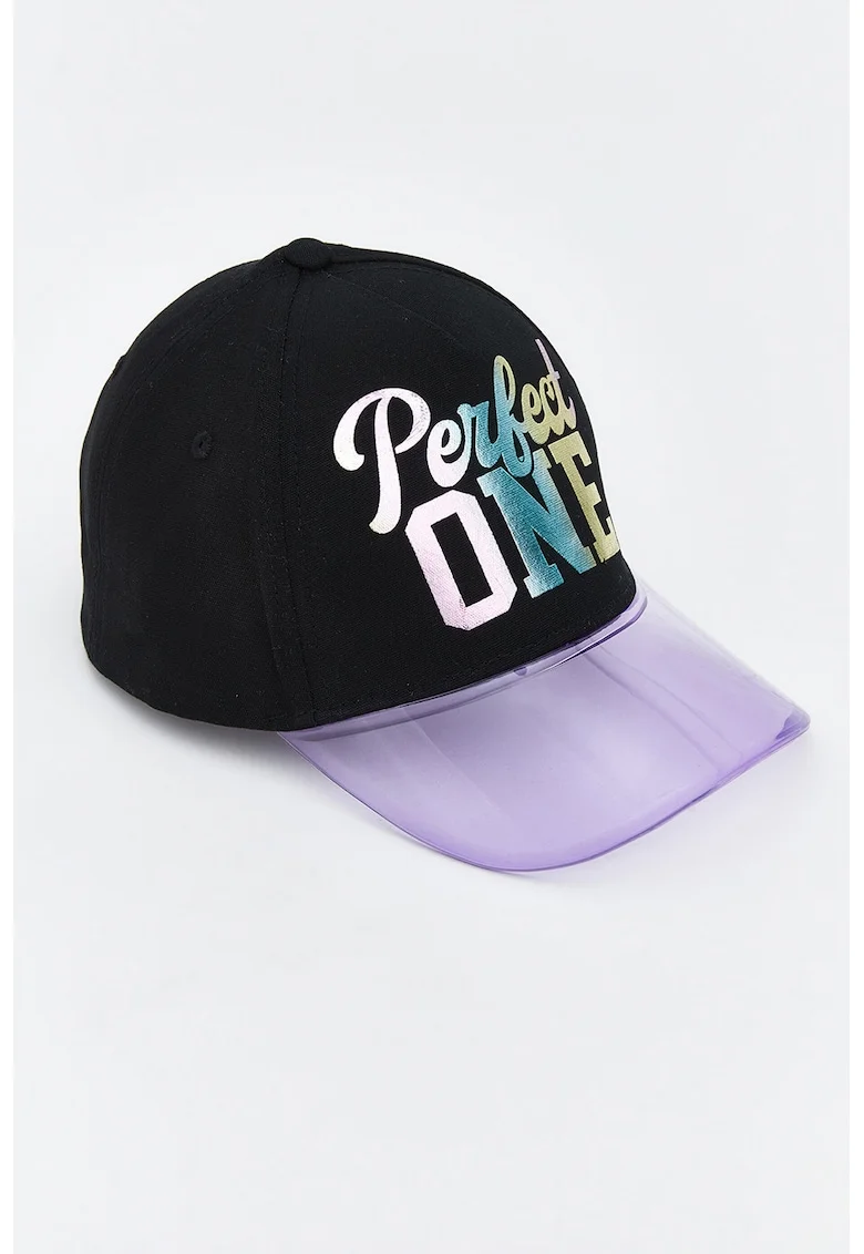 Sapca baseball cu imprimeu cu model degrade, Negru/Lila