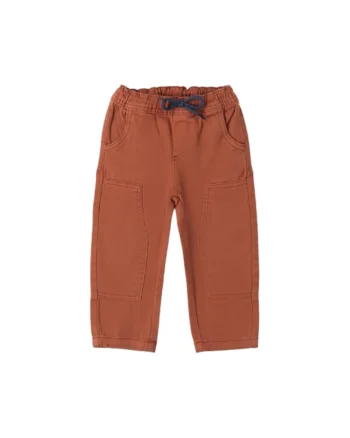 Pantaloni  din Twill Elastic cu Snur si Buzunare