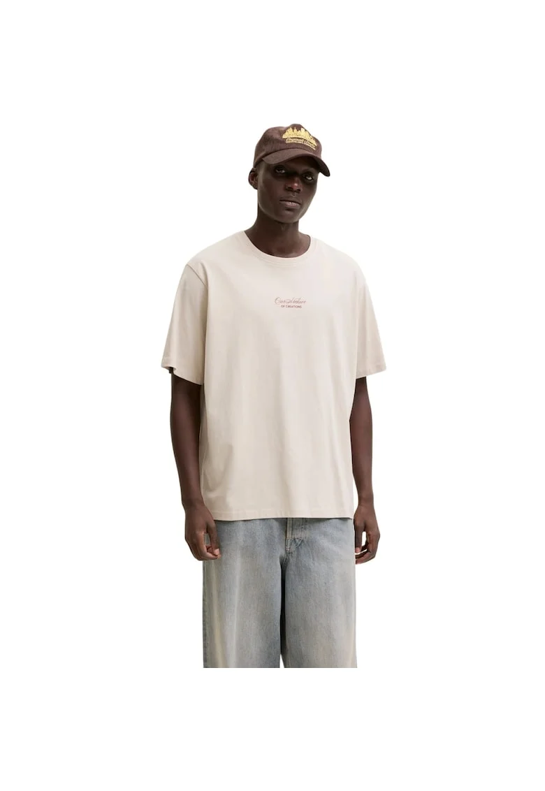 Tricou JACK &JONES Art Print SS 59416, Bej
