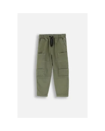 Pantaloni cargo cu talie ajustabila, Verde