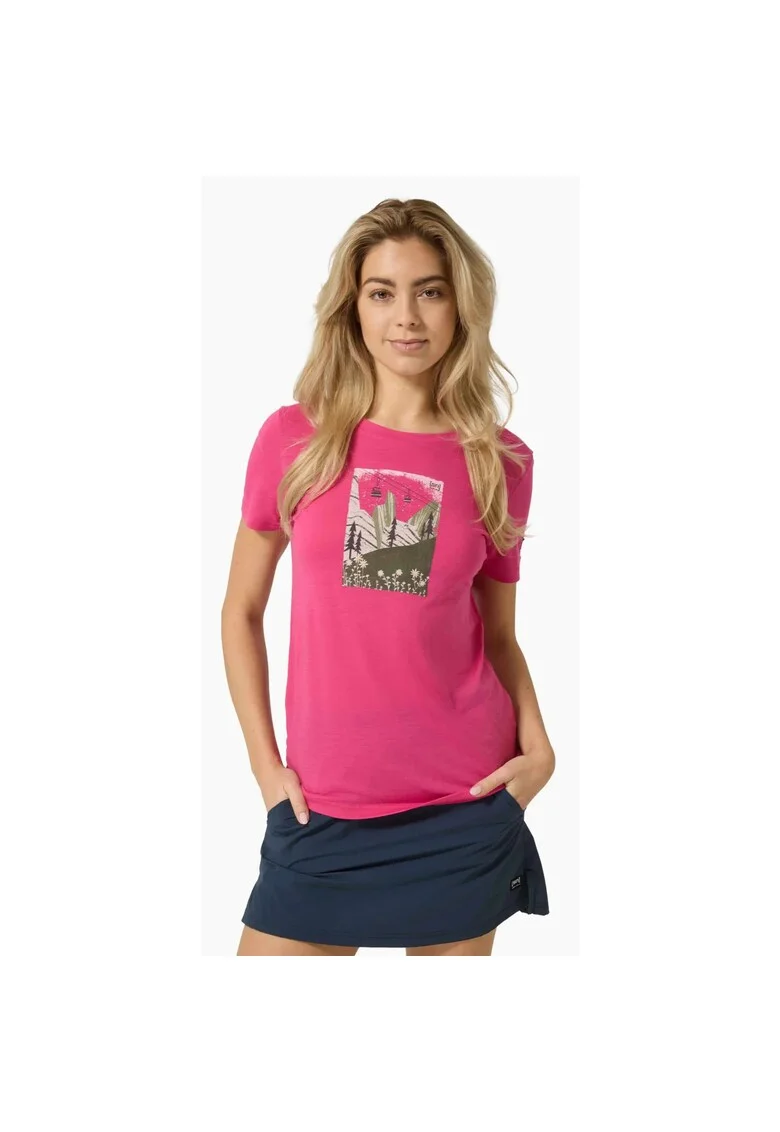 Tricou pentru dama cu merino SN-SUPERNATURAL, W SUMMER GONDOLA TEE, culoare roz