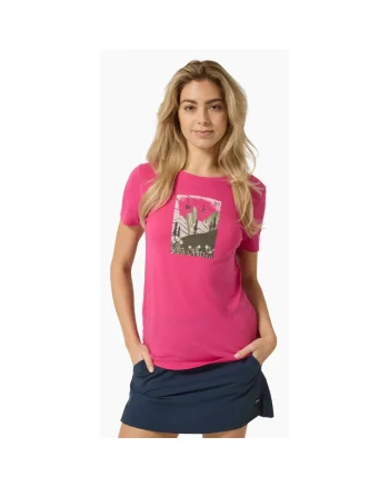 Tricou pentru dama cu merino SN-SUPERNATURAL, W SUMMER GONDOLA TEE, culoare roz