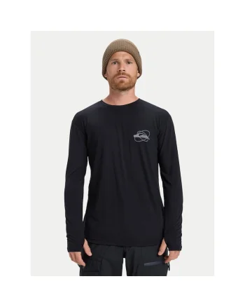 Bluza sport barbati,  maneca lunga, poliester reciclat, negru,