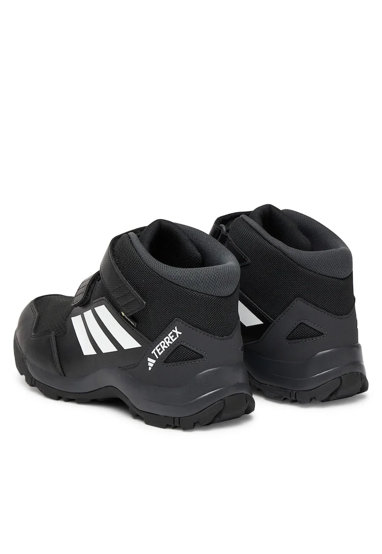 Pantofi sport copii,  trekking, velcro, negru, tesatura,