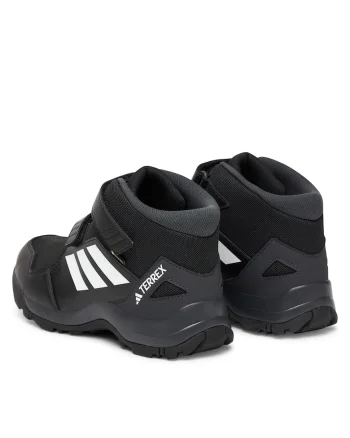 Pantofi sport copii,  trekking, velcro, negru, tesatura,