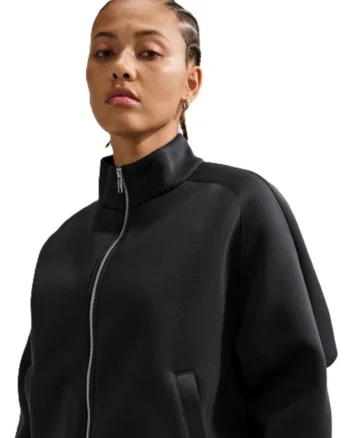 Jacheta dama  W NSW PREGAME FLC TRK JKT, Sintetic, Negru, Negru