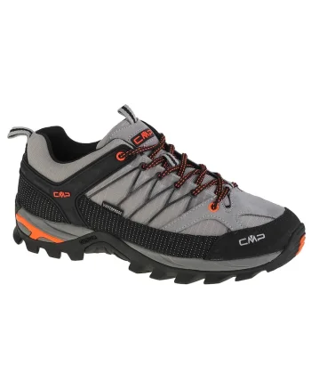 Pantofi de drumetie pentru barbati,  Piele & Stofa, Gri - 68785