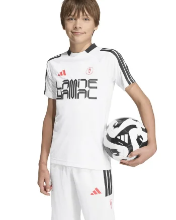 Tricou cu model pentru fotbal Lamine Yamal, Negru/Alb optic