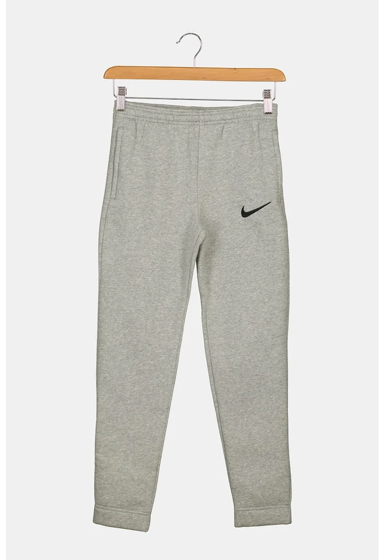 Pantaloni cu buzunare si logo, pentru fotbal, Gri