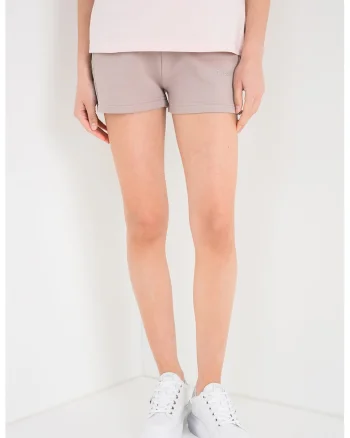 Pantaloni scurti cu snur, pentru fitness, Maro taupe