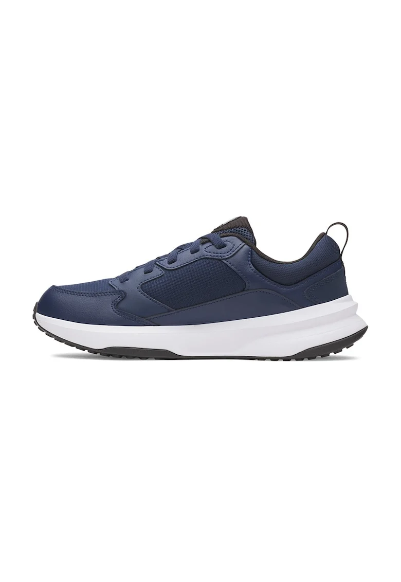 Pantofi Charged Edge din piele cu insertii din plasa pentru antrenament, Alb/Bleumarin
