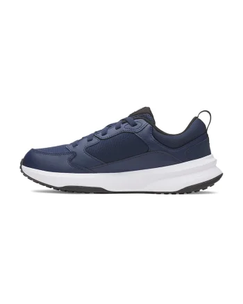 Pantofi Charged Edge din piele cu insertii din plasa pentru antrenament, Alb/Bleumarin