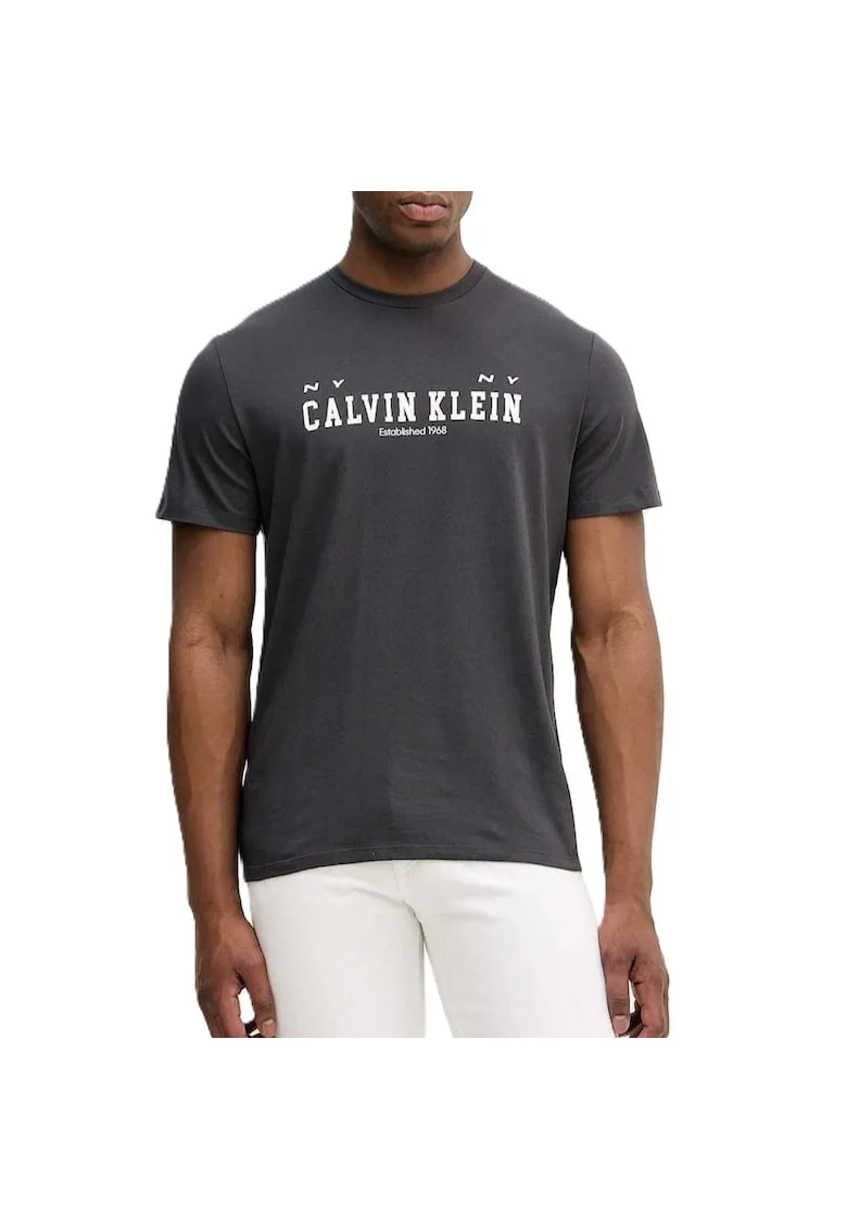 Tricou  SS 30S WHSL CALVIN COLL WORD GRA-LV14RE817G-8MN