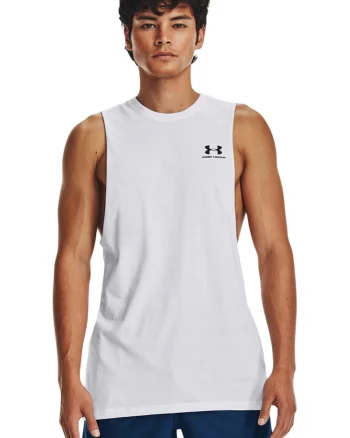 Top lejer cu logo, Alb/Negru