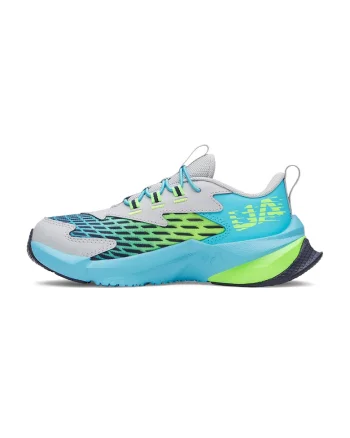 Pantofi Scramjet 7 cu logo, pentru alergare, Verde/Gri/Albastru