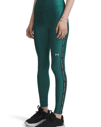 Colanti cu banda logo laterala, pentru fitness Tech, Alb/Negru/Verde englez