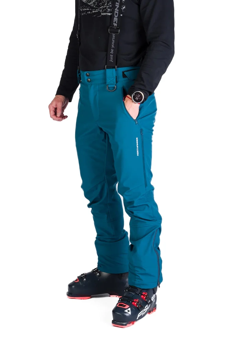 Pantaloni schi softshell 3L 10K/5K barbati Erastus, Albastru petrol