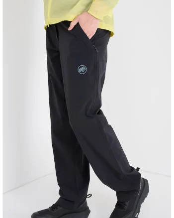 Pantaloni cu buzunare laterale, pentru drumetii, Negru