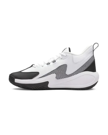Pantofi cu garnituri din piele, pentru baschet Curry 3Z, Alb/Negru