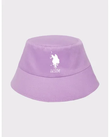 Palarie bucket cu detaliu logo, Lila