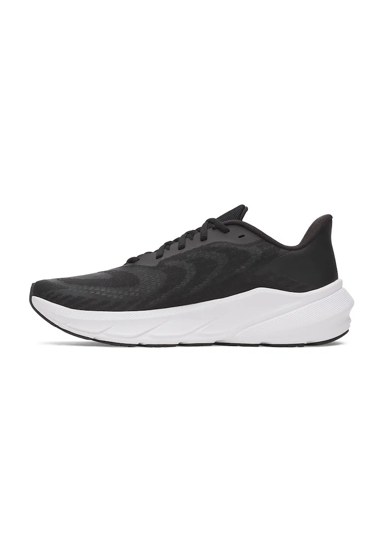 Pantofi sport din material textil cu logo, pentru alergare Turbulence, Alb/Negru