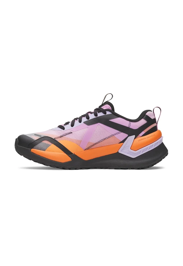 Pantofi sport din piele ecologica cu garnituri din material texti W Reign XT, Negru/Portocaliu/Lila